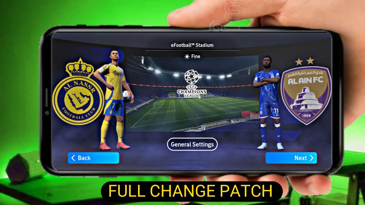 EFOOTBALL 25 MOBILE PATCH UEFA CHAMPION LEAGUE NEW KITS AND GRAPHICS - PES 25 MOD UEFA