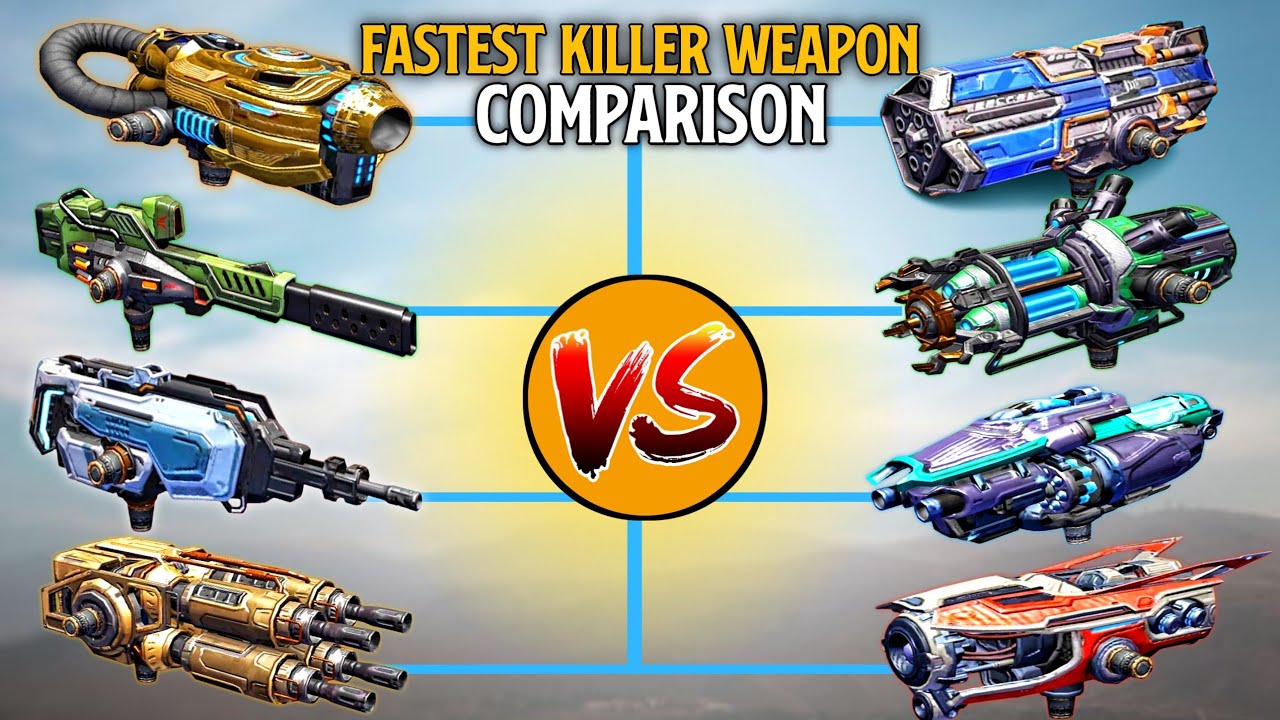 🔥War Robot medium weapon comparison | fastest killer weapon comparison | #warrobots#comparison