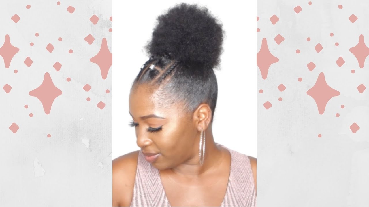 SIMPLE AND CUTE High Afro Puff Natural Hairstyle on 4C hair | Natural Hair Tutorial