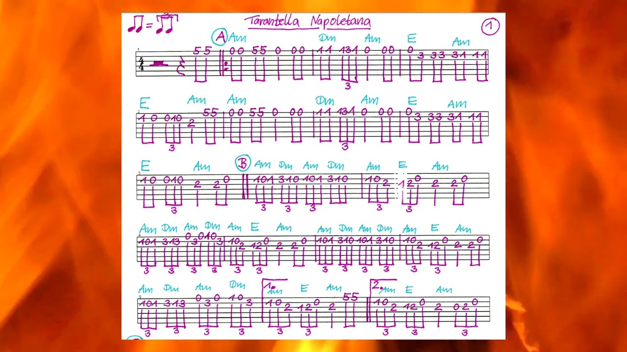 Tarantella Napoletana - Traditional - Campfire Stile - Musikschach