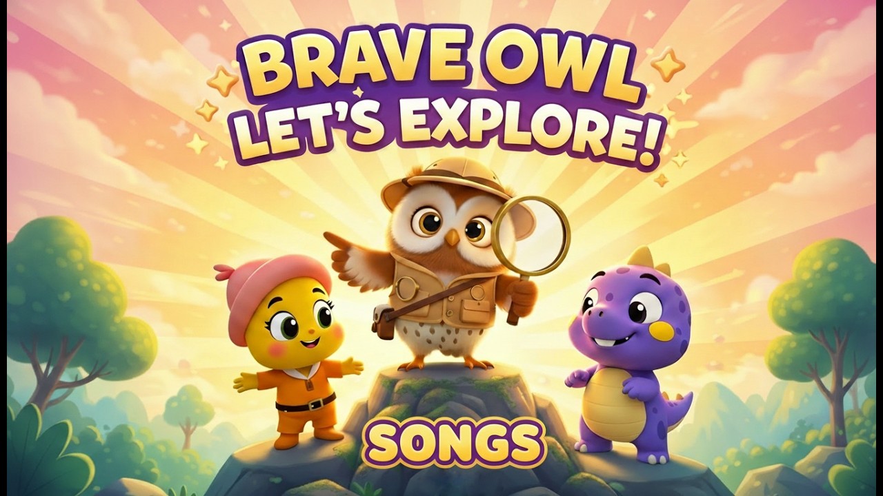 Brave Owl, Let’s Explore! 🦉✨ | Fun 3D Animated Kids Song with Dyno & Berry
