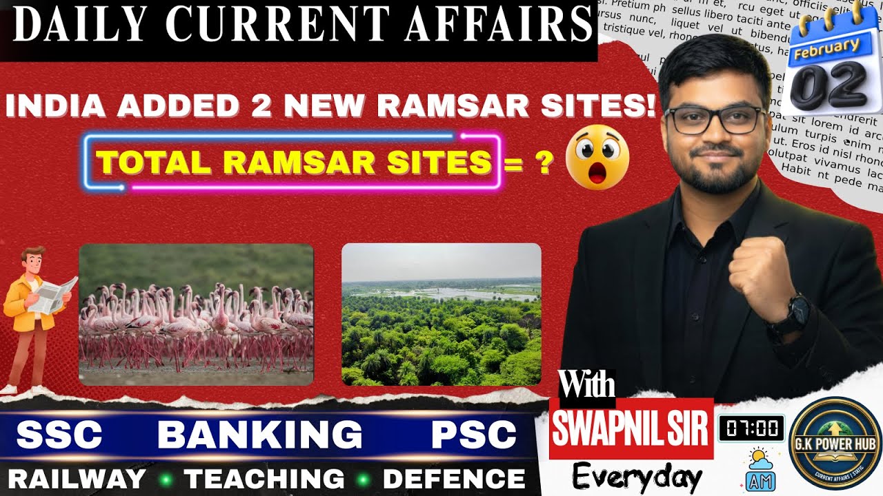 Daily Current Affairs | 2 February 2026 | SSC, UPSC, Banking | Swapnil Sir