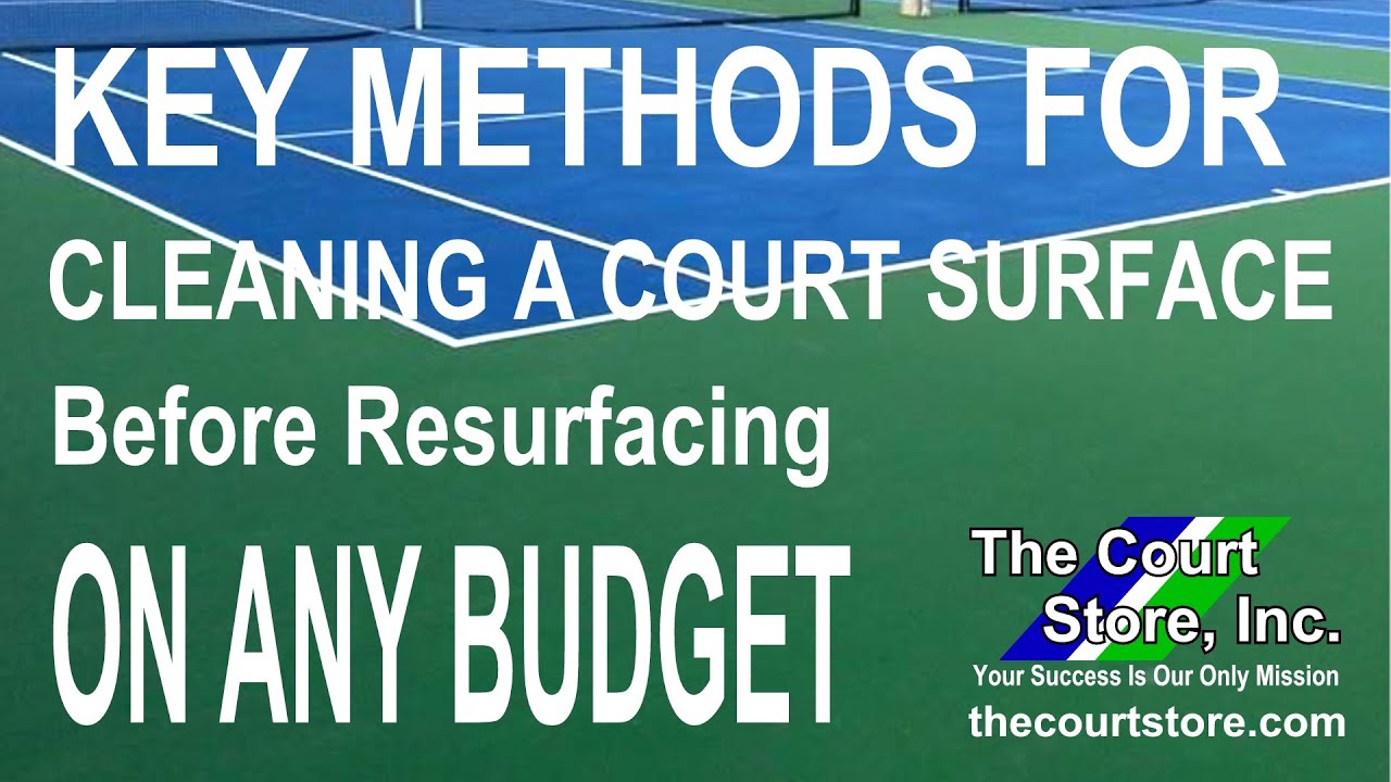 Tennis Court Resurfacing Cleaning