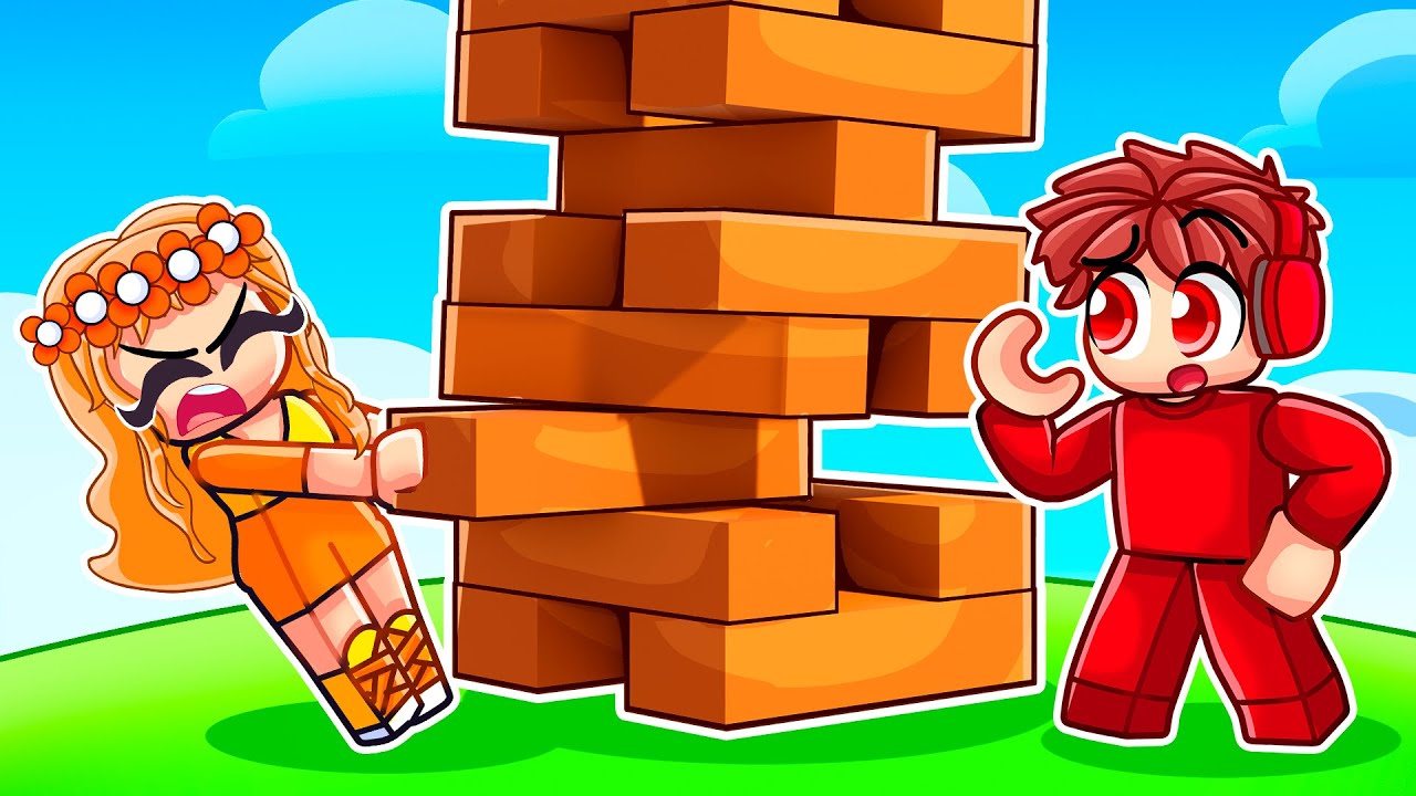 Кэш против Мии ГИГАНТСКАЯ ДЖЕНГА в Roblox!