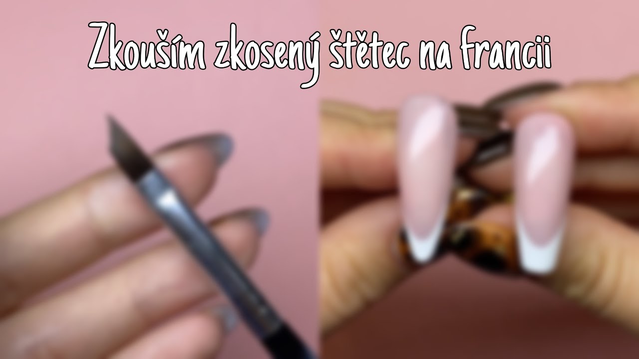 ZKOUŠÍM ZKOSENÝ ŠTĚTEC NA FRANCII | francouzská manikúra | Viktorie M. NAILS