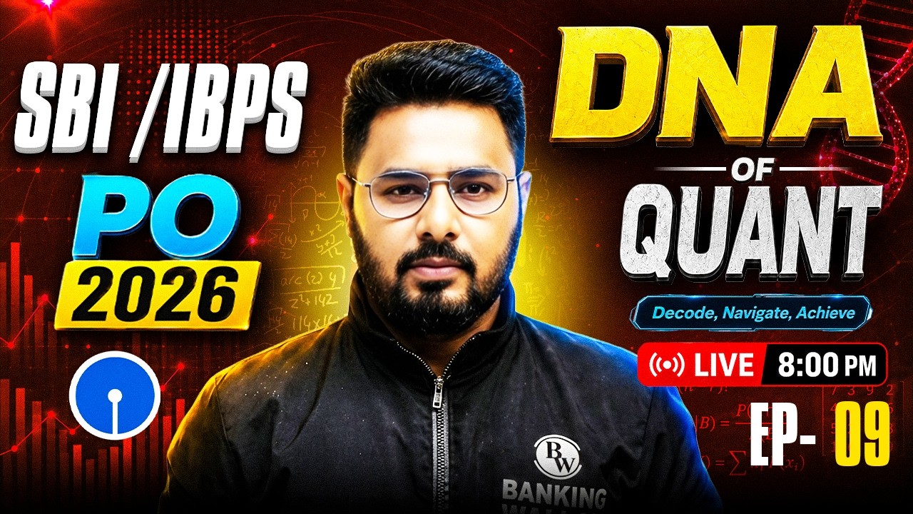 IBPS / SBI PO 2026 | DNA of Quant -9 | Quant Mock Test | Quant for Bank Exams | by Sumit Sir