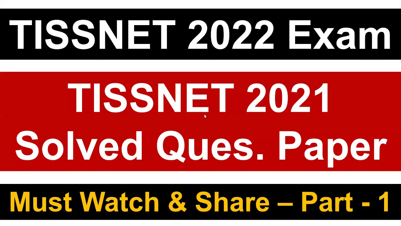 TISSNET 2021 Solved Question Paper || Quants & LR - Part 1 || Must Watch and Share