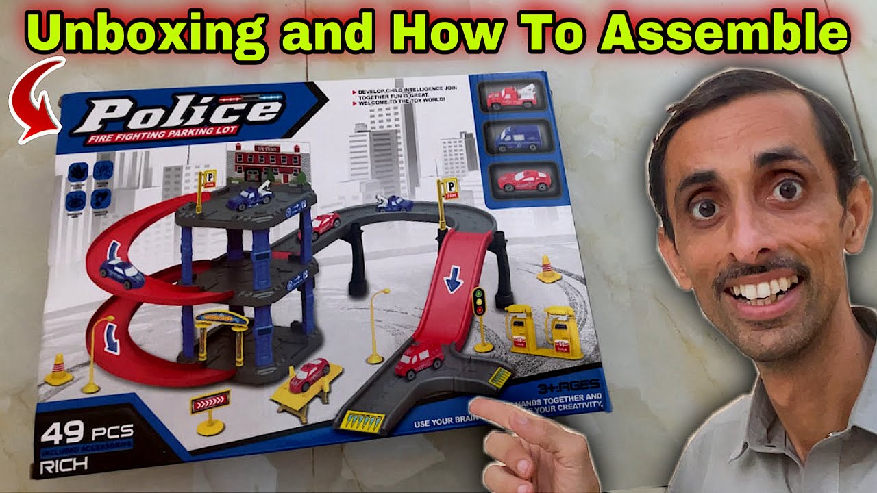 Police Fire Fighting Parking Lot Unboxing and Assembly Guide | Kids Toys | Naveed Ka37 Extra