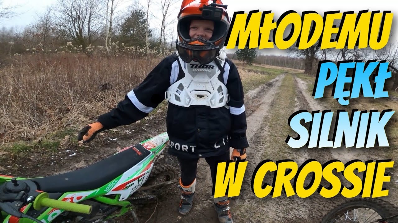 Pęknięty silnik w crossie - Młody się nie chwali, ale ma talent jak nikt inny do psucia