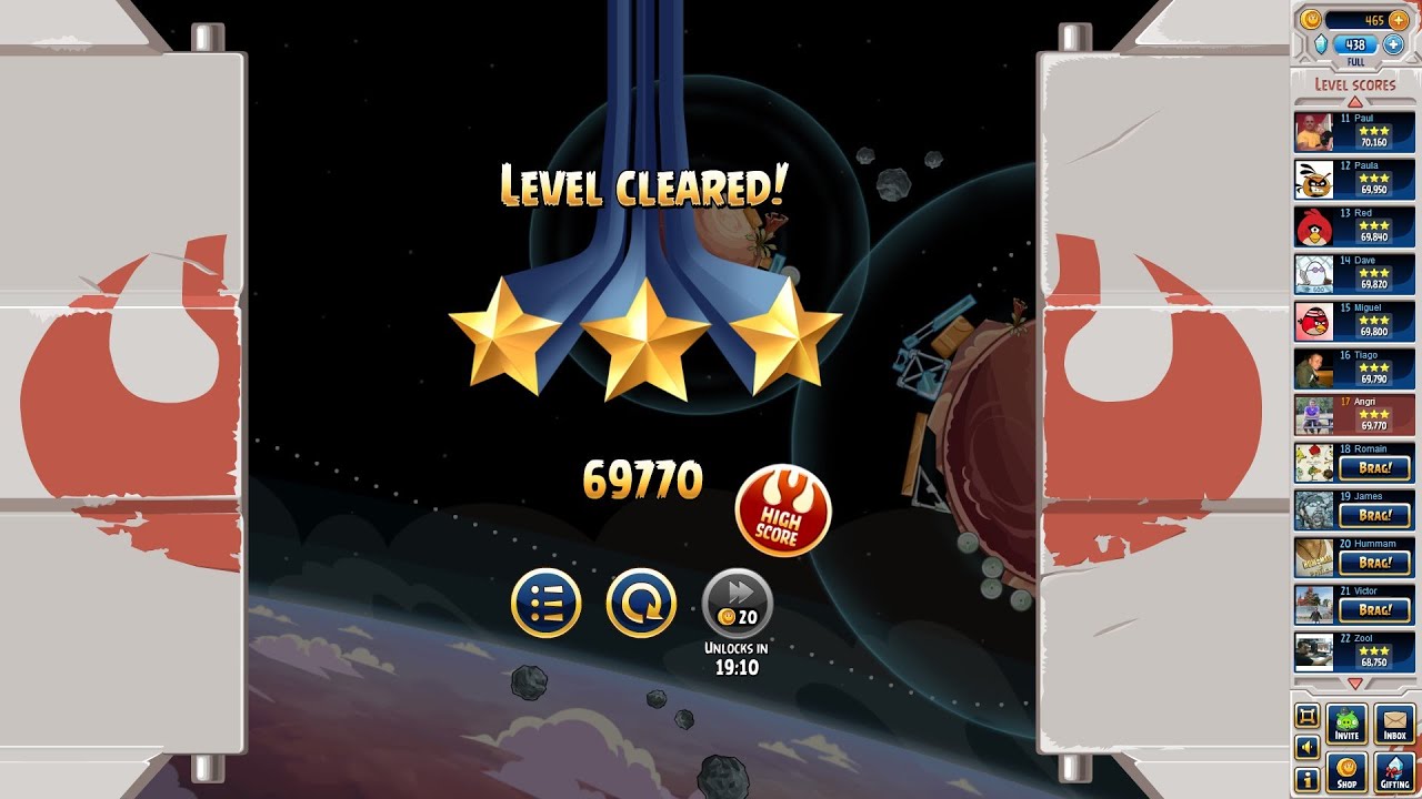 Angry Birds Star Wars Tournament Week 22 Level 4 High Score 69k no PU