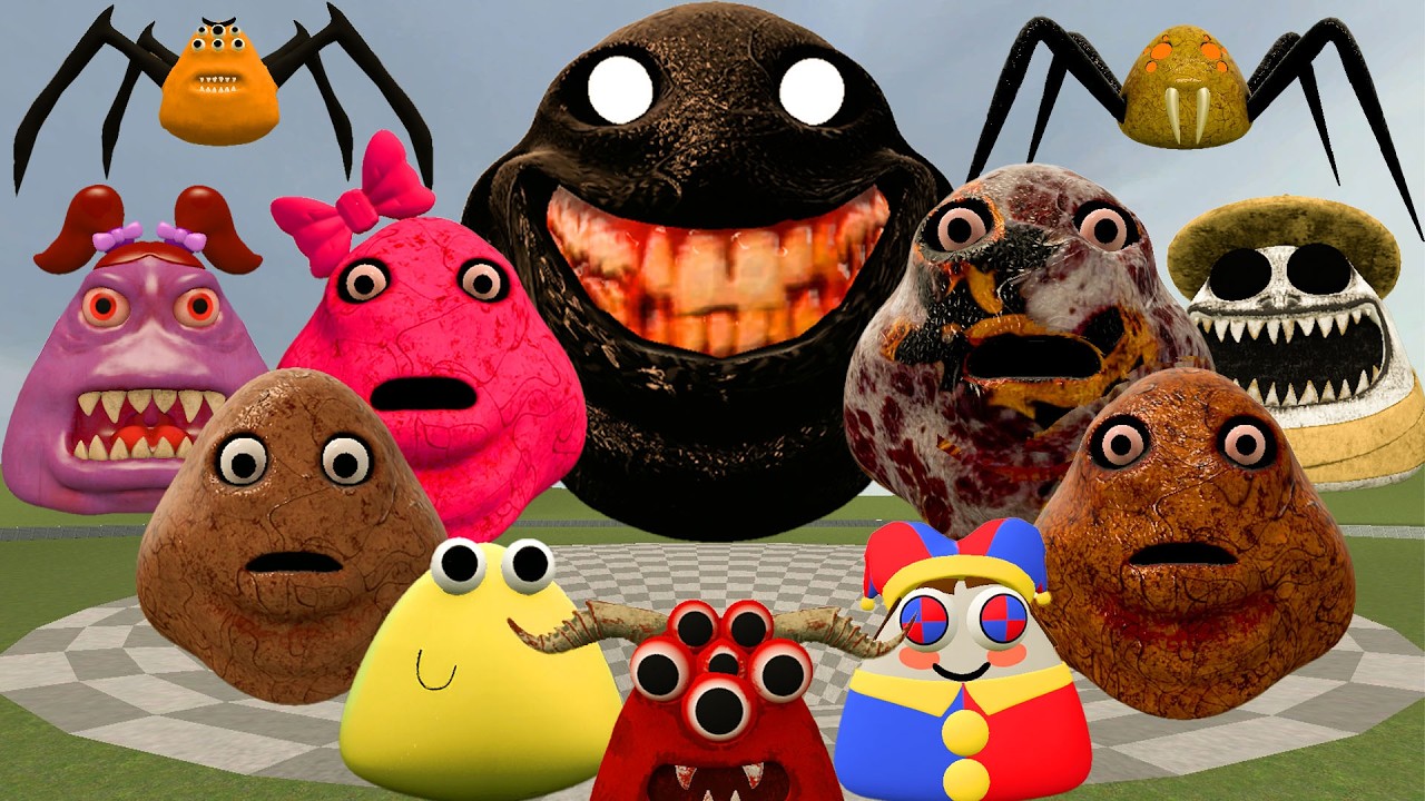 🌀SPARTAN KICKING POU BOU FAMILY FROM BOU'S REVENGE Of POU and SCARY PINK POU in BIG FUNNEL Gmod??🌀