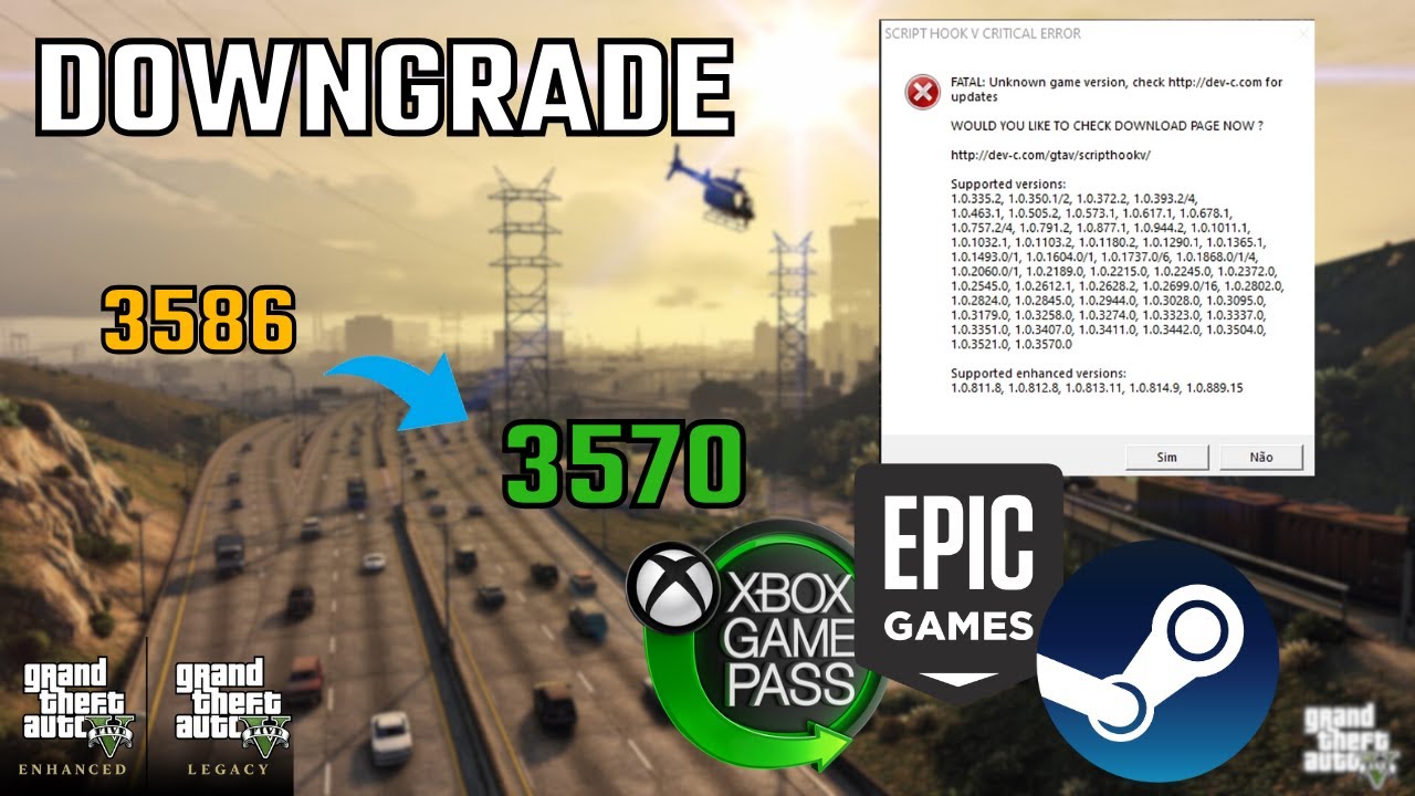 Como Resolver SCRIPT HOOK V CRITICAL ERROR (Downgrade)
