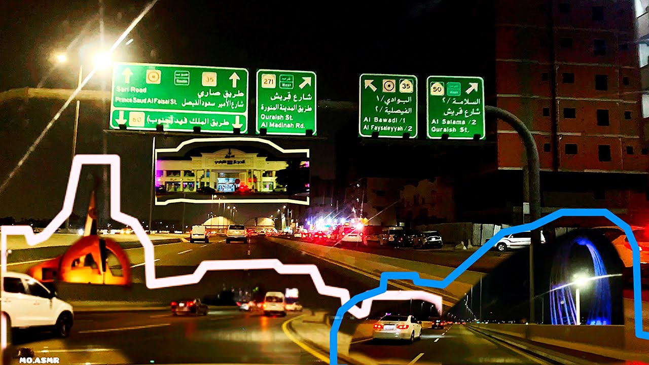 KSA 🇸🇦 Jeddah king fahad Br Rd setten Rd(60 street) road trip with Omer gulzar #57