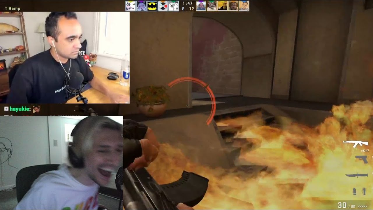 xQc Dies Laughing at Squeex Playing CS:GO
