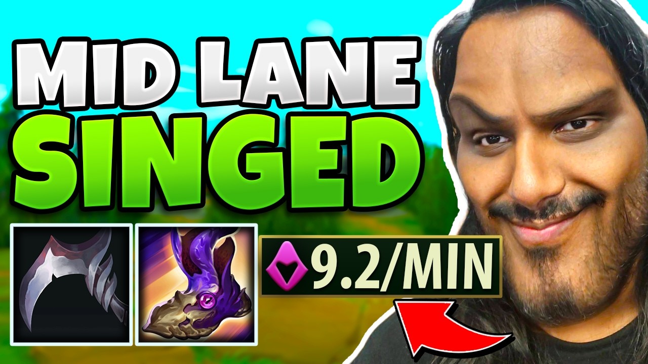 This is how I hit 9.2 CS per minute on mid lane Singed