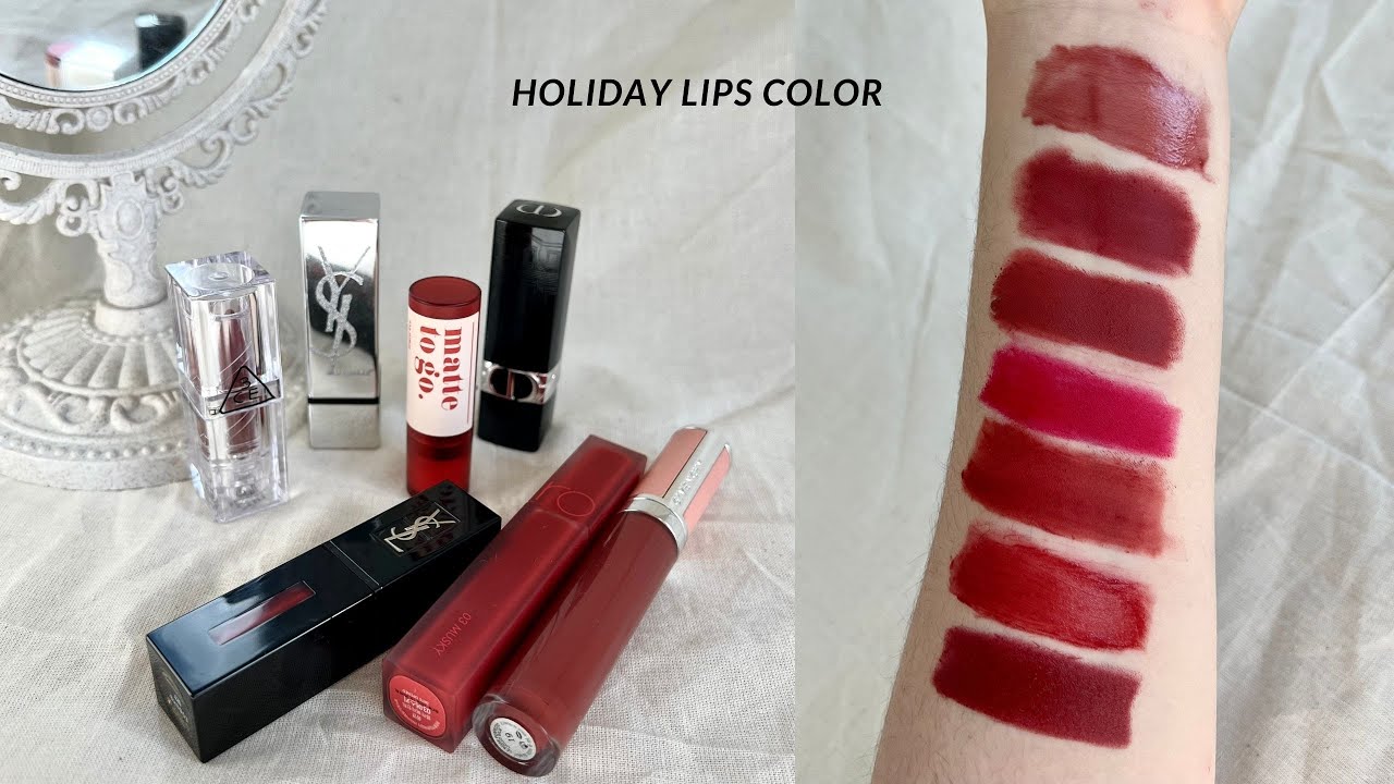 (swatch & review) makeup và gợi ý 7 màu son cho mùa lễ hội! ✨