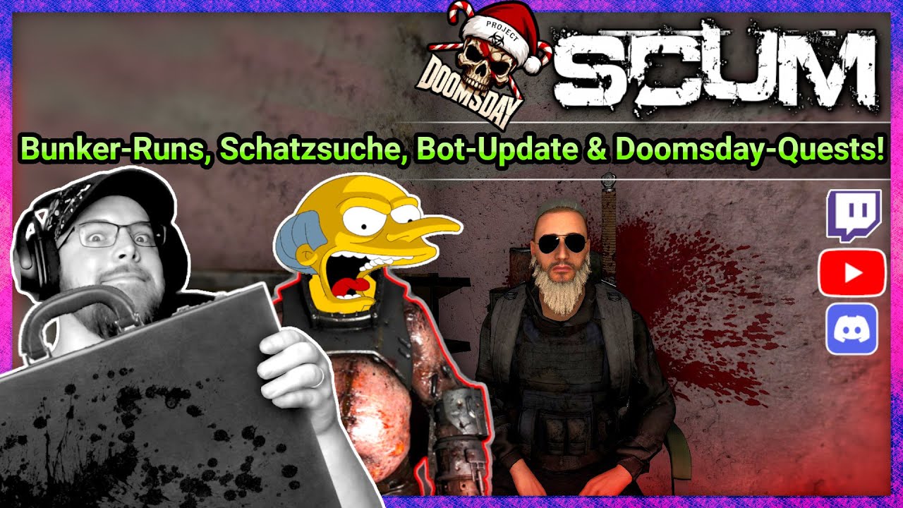 🔞 SCUM 🔥 Bunker-Runs, Schatzsuche, Bot-Update & Doomsday-Quests! 🔥 Stream Teil 1/2 vom 05.01.2026
