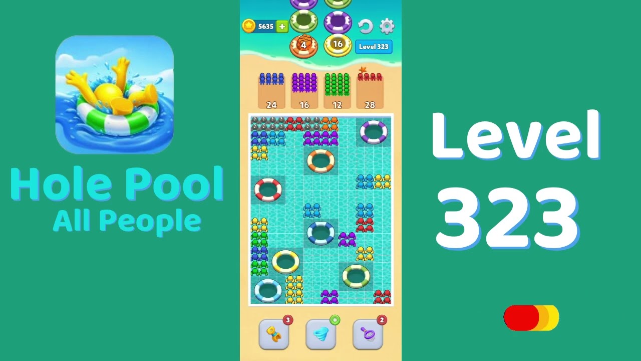 Hole Pool All People Level 323 Walkthrough 🎯 | Color Match Puzzle Gameplay | Mini Boss