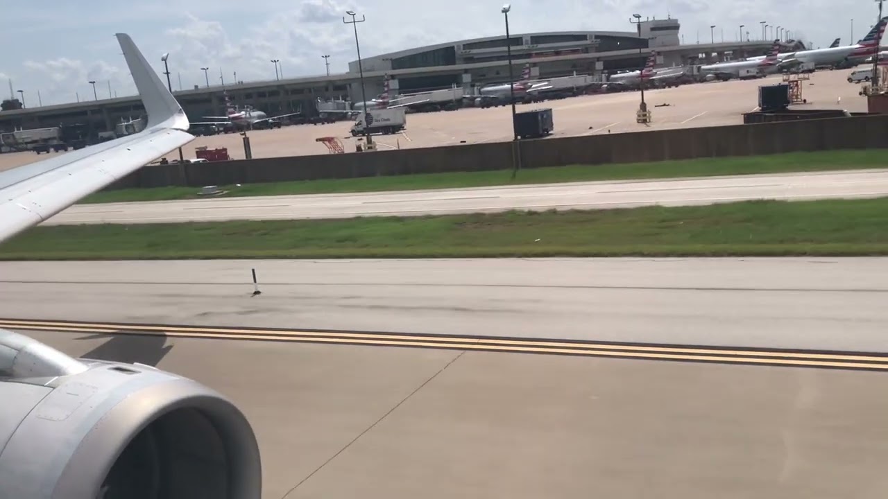 American a321 Engine Start, Taxi, and Takeoff Dallas-Fort Worth