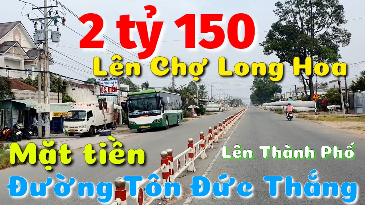 Bán đất mặt tiền đường Tôn Đức Thắng lên Chợ Long Hoa thị xã Hòa Thành Tây Ninh giá 2 tỷ 150 triệu