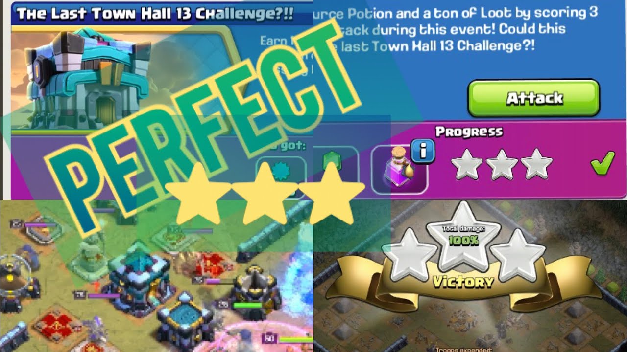 The last townhall 13 challenge in Clash of Clans &ldquo;how to 3 stars&rdquo; Easily! #clashofclans #easyway
