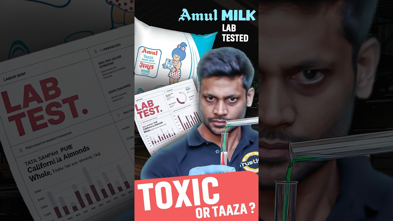 AMUL TAAZA MILK LAB TEST REPORT || TAAZA OR TOXIC ?? #review #health #fitness #shorts