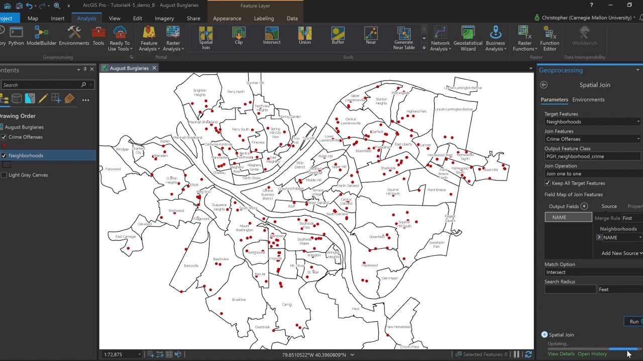 How to use the spatial join tool in ArcGIS Pro.