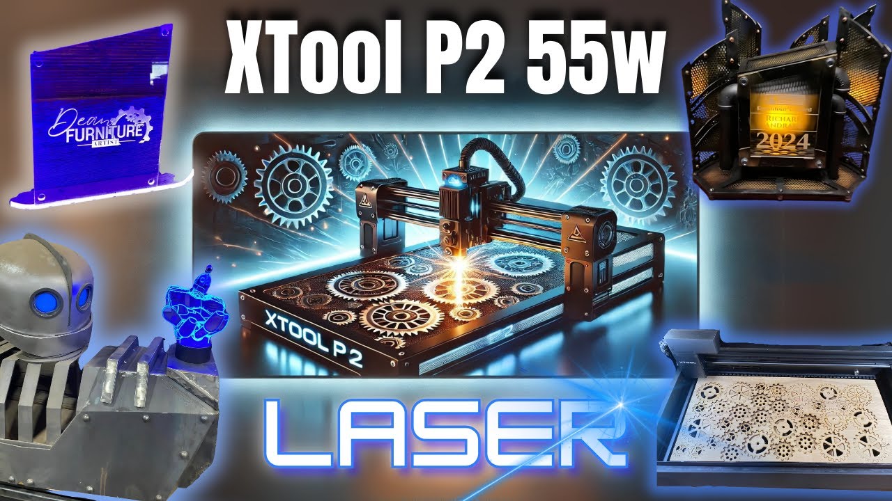 XTool P2 55w CO2 LASER! SO FREAKIN COOL!!!!
