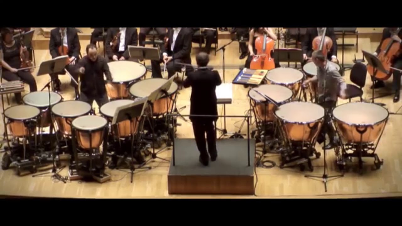 Timpani  Concert Philip Glass ( Cadenza) Javier Eguillor and Julien Bourgeois ( Timpani).