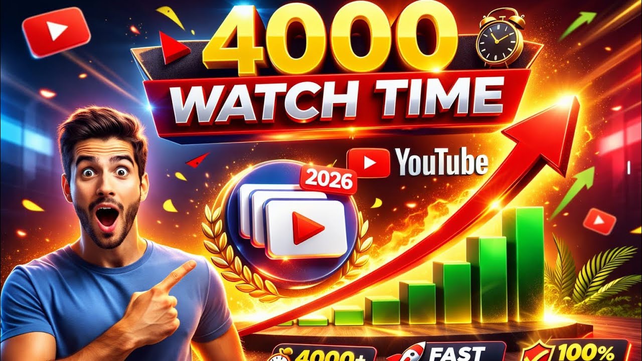 4000 Watch Time Free में 😱 | 4000 Hours Watchtime सिर्फ 3 दिन में |ख़ुद से Video play करके📉📈
