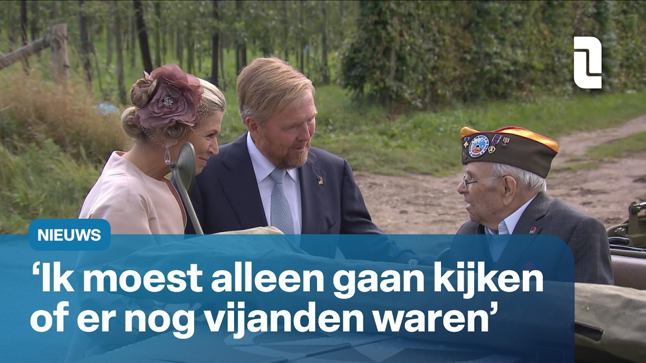 Willem-Alexander en Maxima hebben bijzonder gesprek met Amerikaanse WWII veteraan 🇺🇸 | L1 Nieuws