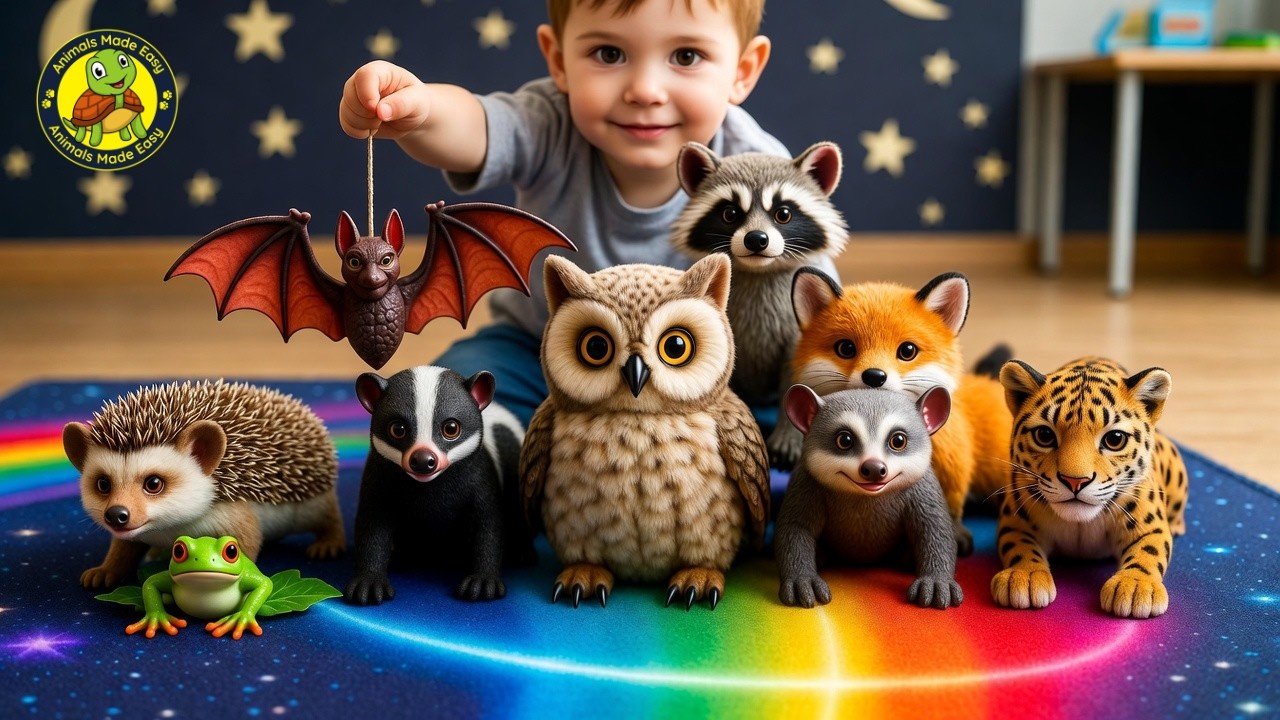 Nocturnal Animals for Kids | Learn Night Animals | Animals Made Easy