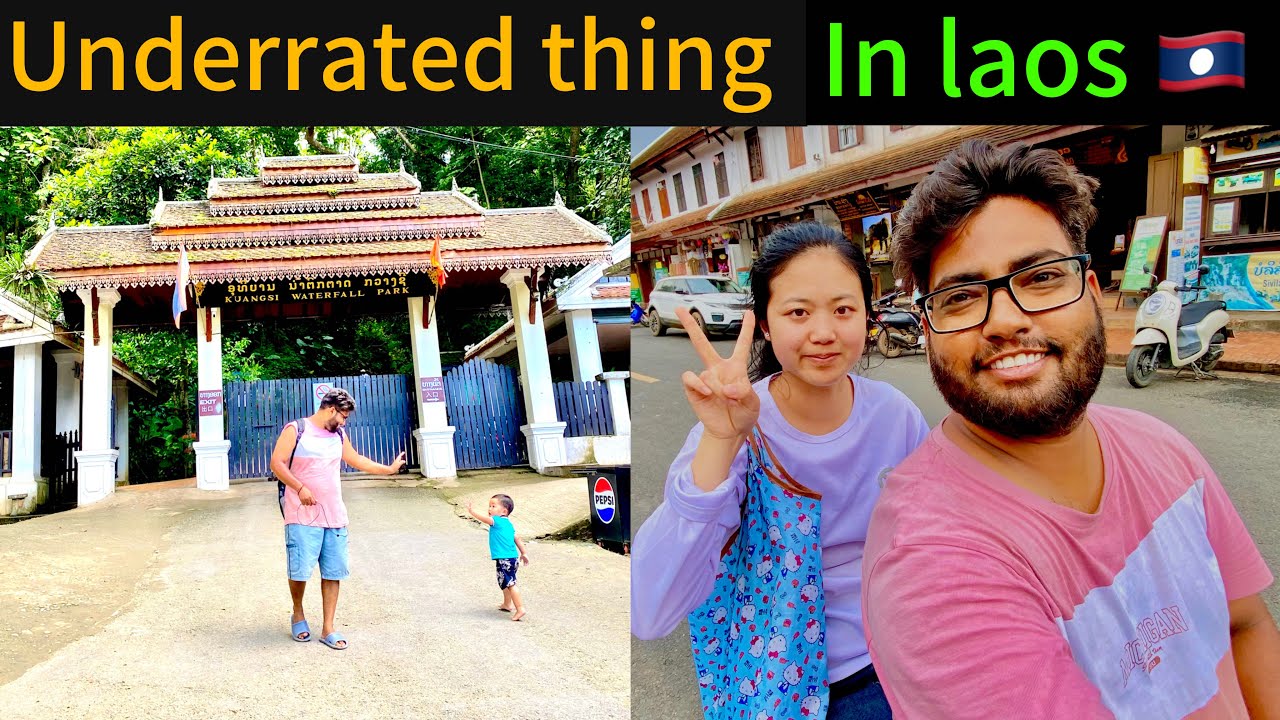 We both travel laos for full day in luang Prabang 😍 l places to visit in laos 🇱🇦 l #sololeveling 
