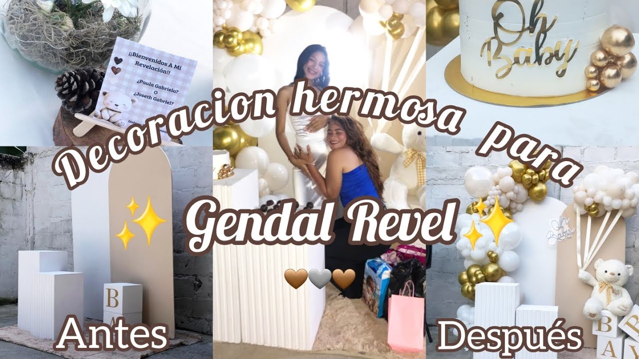 Como hacer una decoración con pocos materiales | PASO A PASO 🎈| GENDAL REVEL 🩶🤎✨️