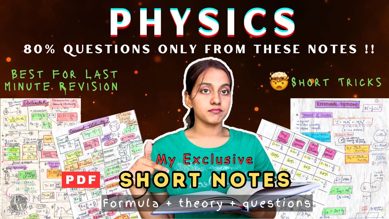 Master PHYSICS w/ my Notes🤯| PDF‼️#physics #neet #jee #shortnotes #strategy #motivation #study #pw
