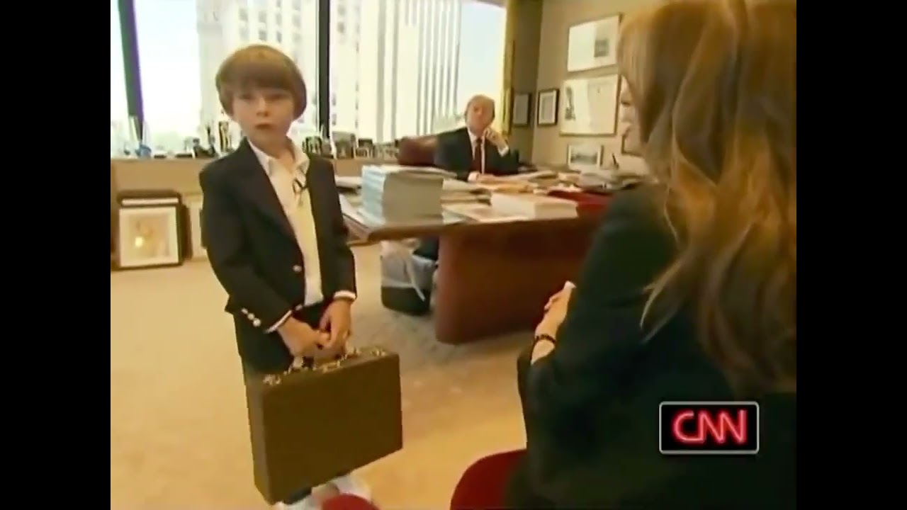 Young Barron Trump speaks with Slovenian accent...America First!