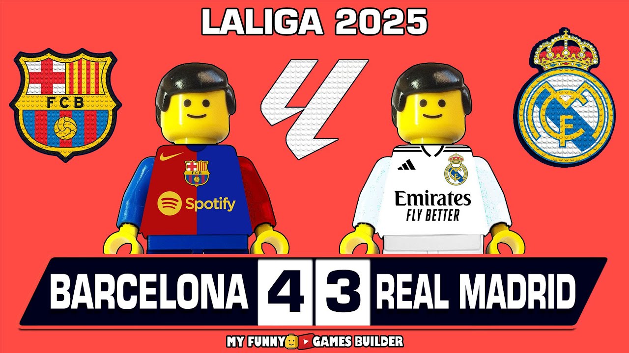 Barcelona vs Real Madrid 4-3 🔥 El Cl&aacute;sico 2025 Goals Highlights lego