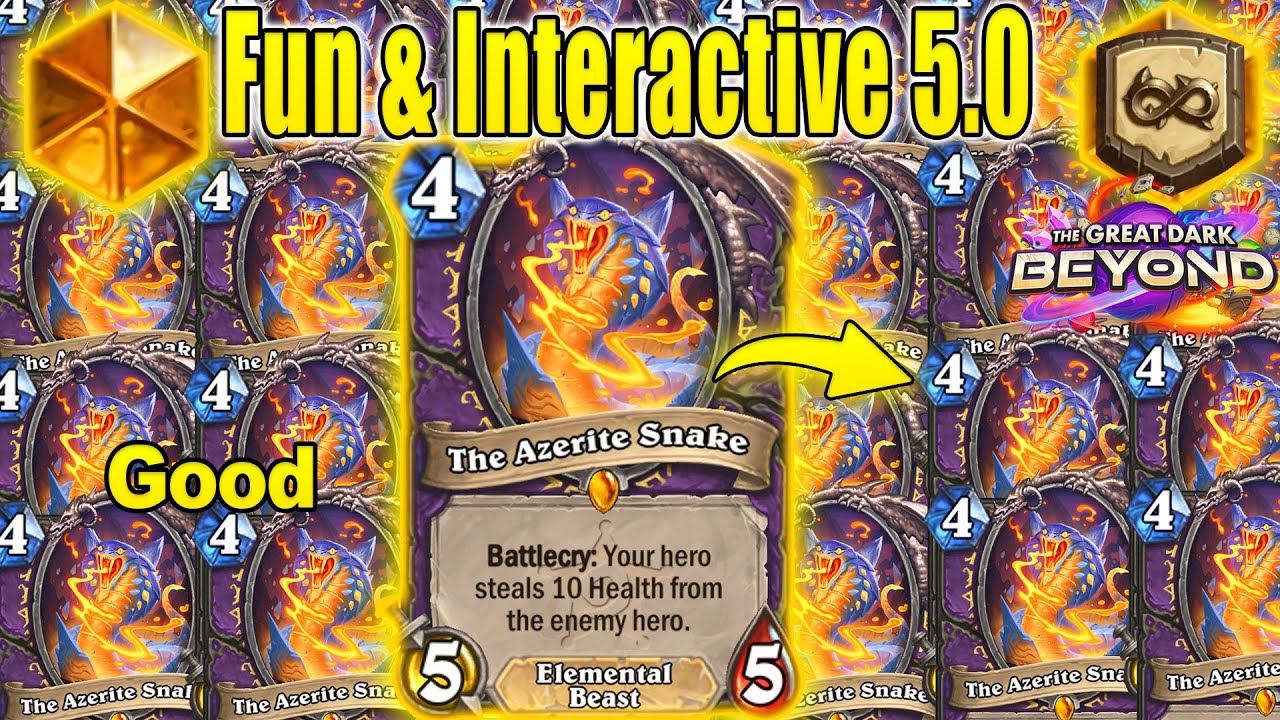 My NEW Snake Warlock Deck 5.0 Is Beyond Fun & Interactive At The Great Dark Beyond | Hearthstone