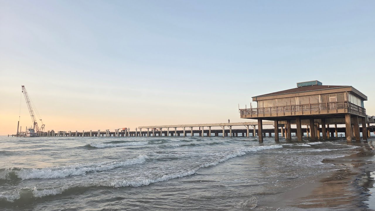 Whitecap Beach Sunrise Walk from Bob Hall Pier, North Padre Island, TX