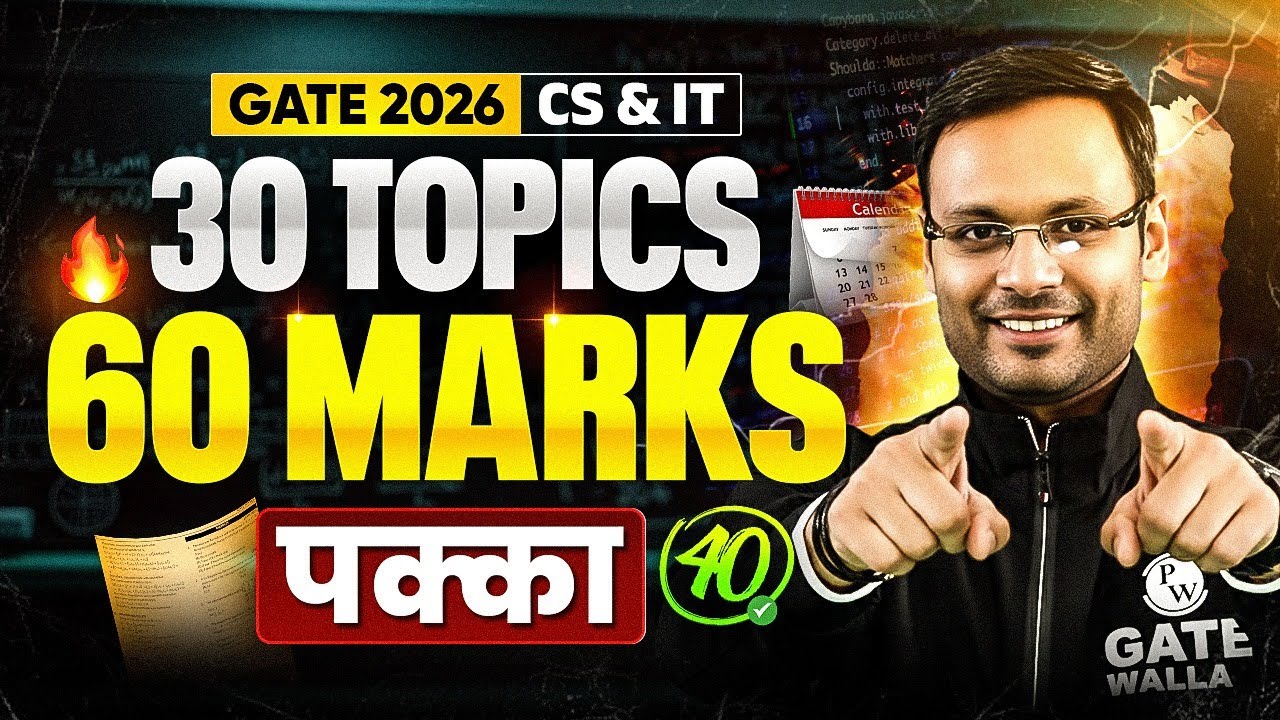 GATE 2026 CS & IT High Scoring Topics | Smart Strategy to Score 60 Marks