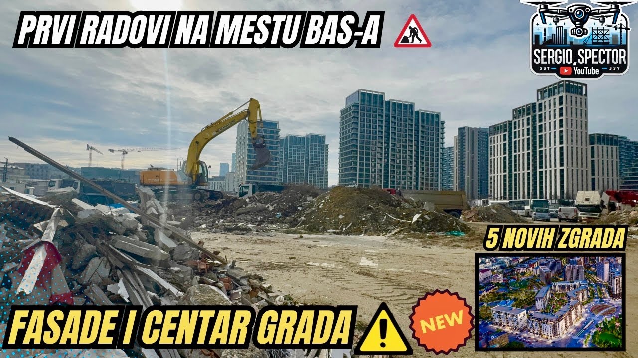 Prvi radovi na mestu bivšeg BAS-a, 5 novih zgrada Beograd na vodi, Terazijske terase, Fasade u gradu