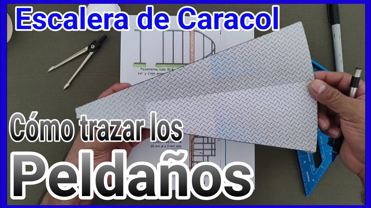 Como Trazar los Peldaños para escalera de Caracol fácil