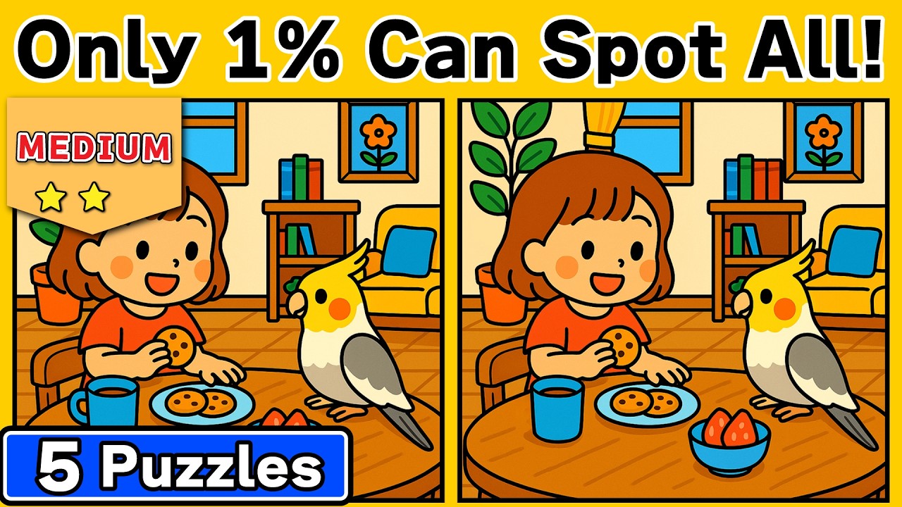 【MEDIUM】You’ll Spot 14… But Can You Find the Last One? | Spot the Difference #193