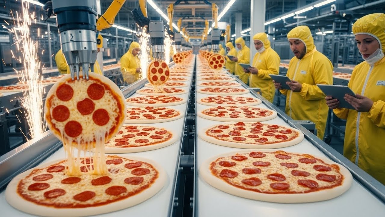 Inside Domino’s Pizza Factory 🍕  How Raw Dough Becomes Perfect Melting Slices Full High Tech Process