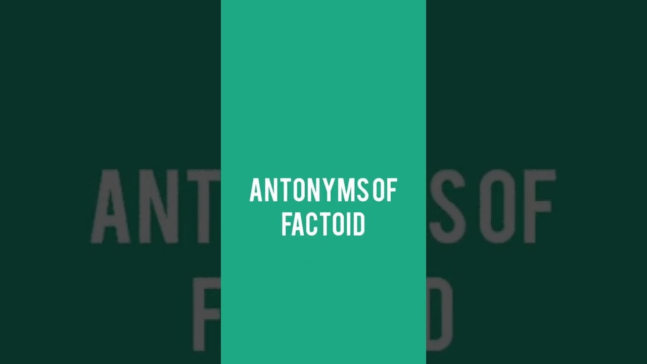 Factoid meaning | Word of the day January 30 ,2022 | Meaning of the word Factoid