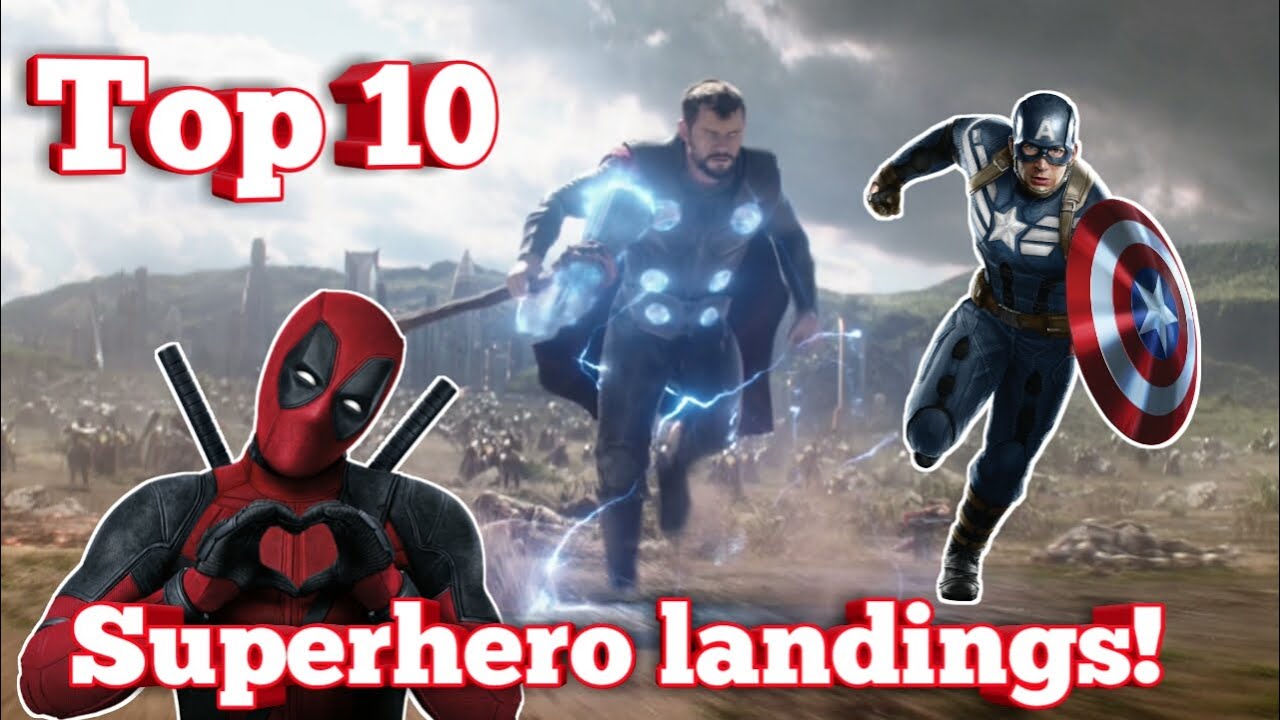 Top 10 epic superhero landings!🔥🔥🔥 |MARVEL|