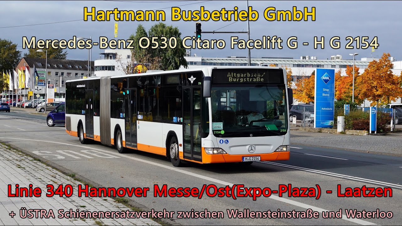 [Sound] Bus Mercedes-Benz O530 Citaro Facelift G von Hartmann Busbetrieb GmbH - H G 2154 (Voith)