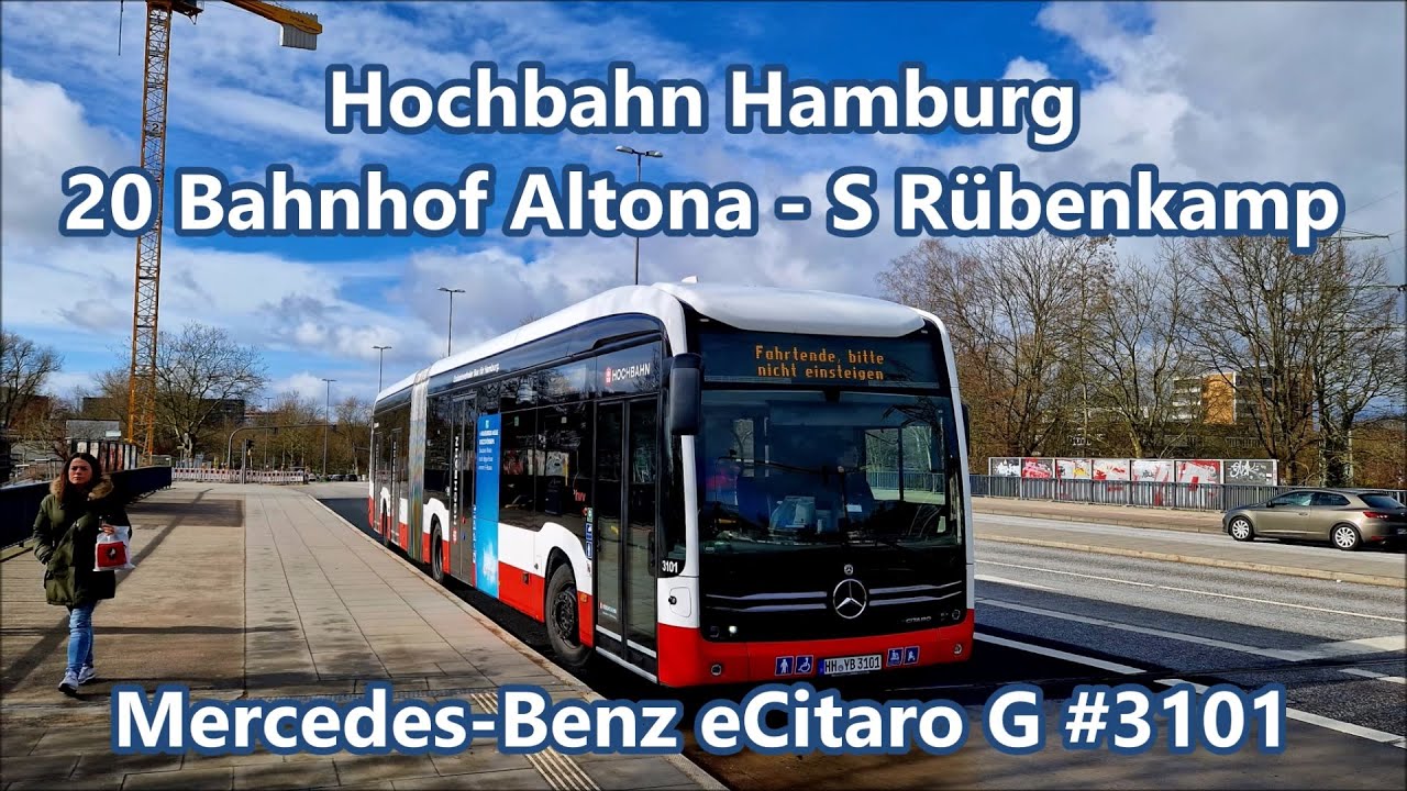 Hochbahn Hamburg - Linie 20, Mercedes-Benz eCitaro G #3101