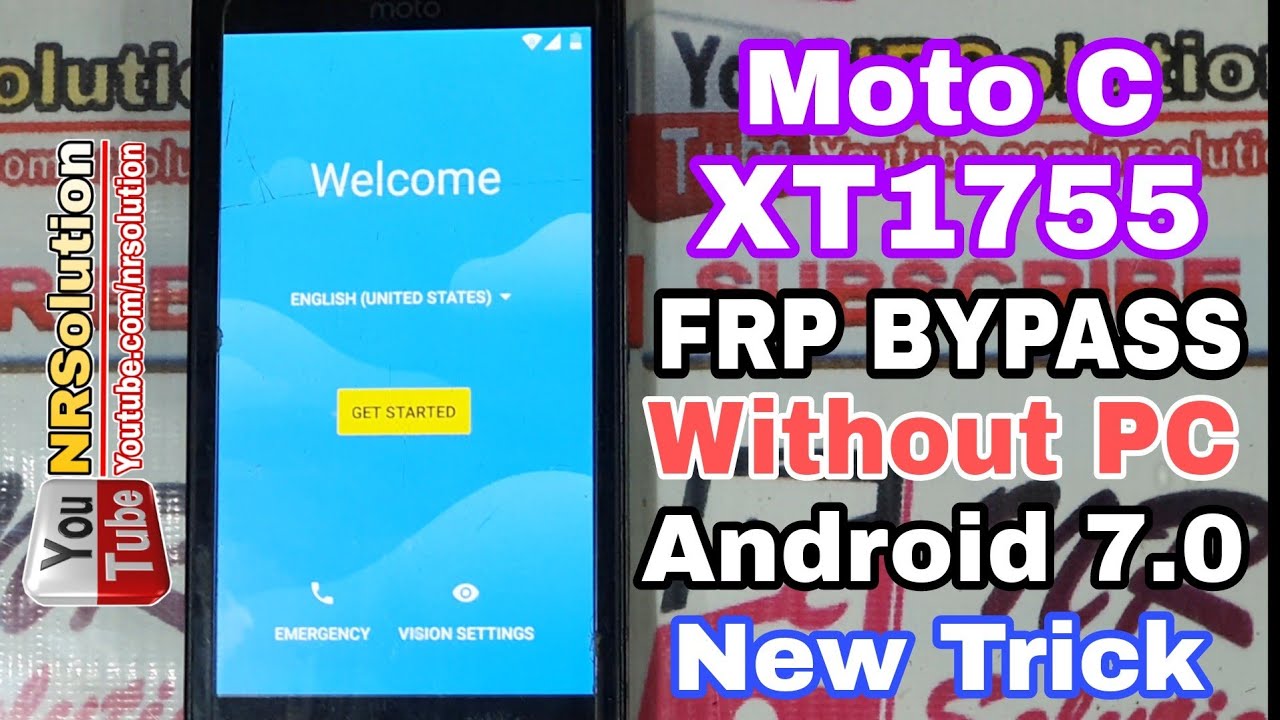 Motorola Moto C (XT1755) FRP Unlock or Google Account Bypass Easy Trick Without PC Android 7.0 2021