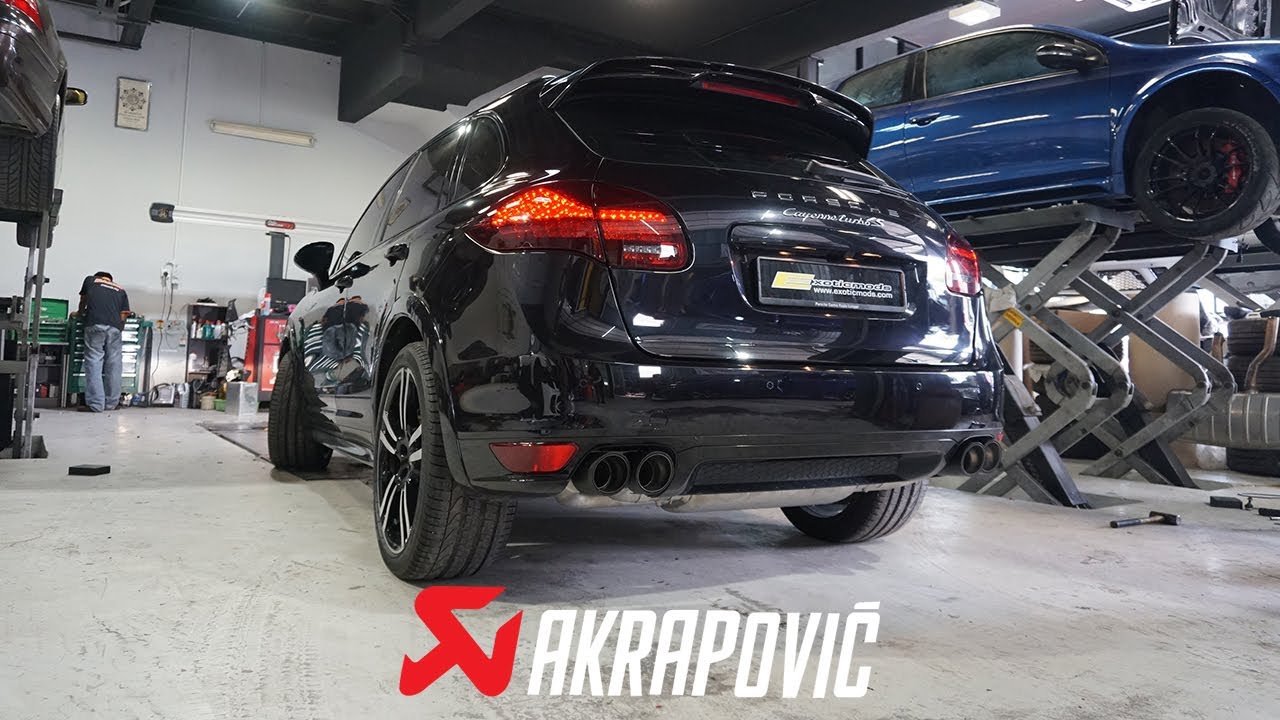 PORSCHE CAYENNE TURBO S X AKRAPOVIC EXHAUST | SOUND TEST LOUD REVS & LAUNCH OFF